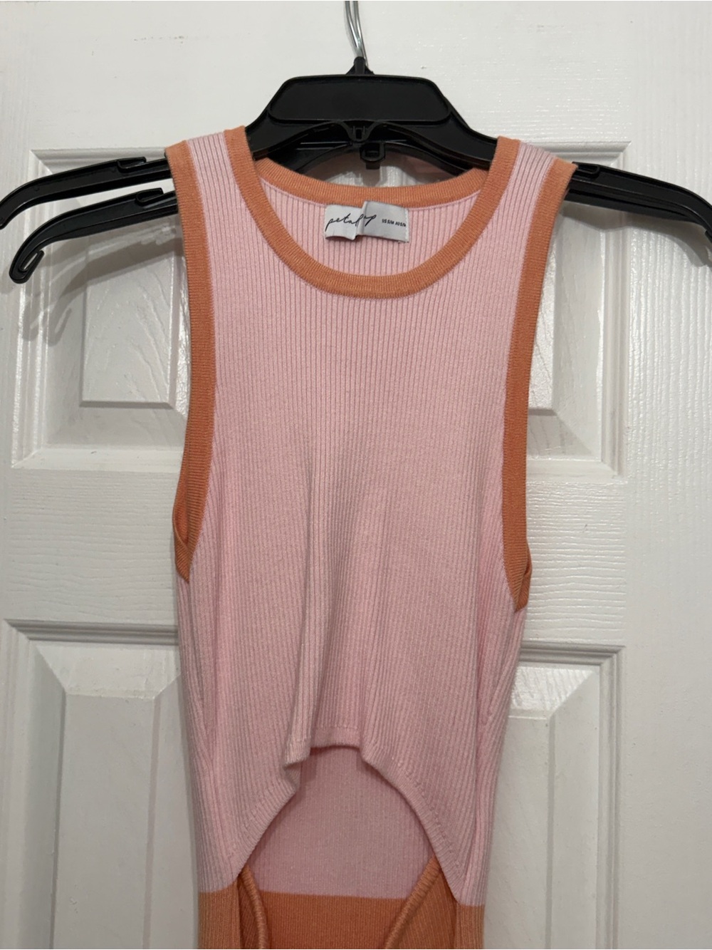 Petal & Pup Pink and Peach Cutout Maxi Dress - Picture 3 of 4